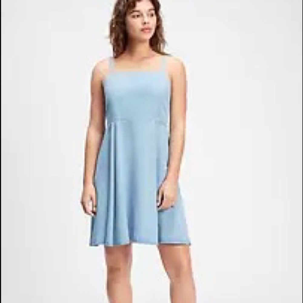 Gap Light Blue Square-neck Cami Dress